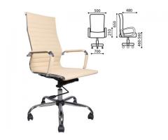 Кресло офисное BRABIX "Energy EX-509", рециклированная кожа, хром